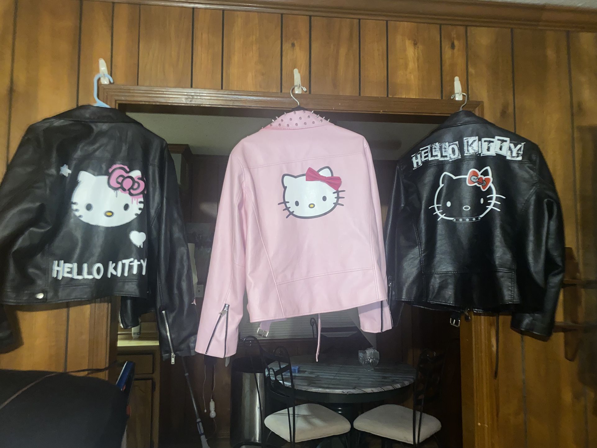 Dolls Kill vegan Hello Kitty Motorcycle Jackets