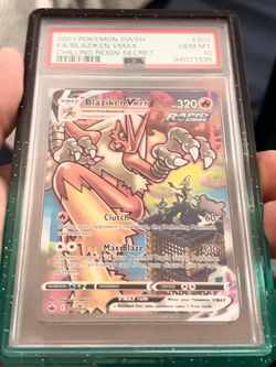 PSA 10 Blaziken VMAX Full Art Secret Rare #201