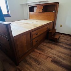 QUEEN CAPTAINS BED - no mattress or box spring. 