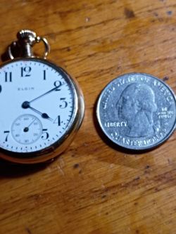 Elgin Antique Gold-Tone Pocket Watch