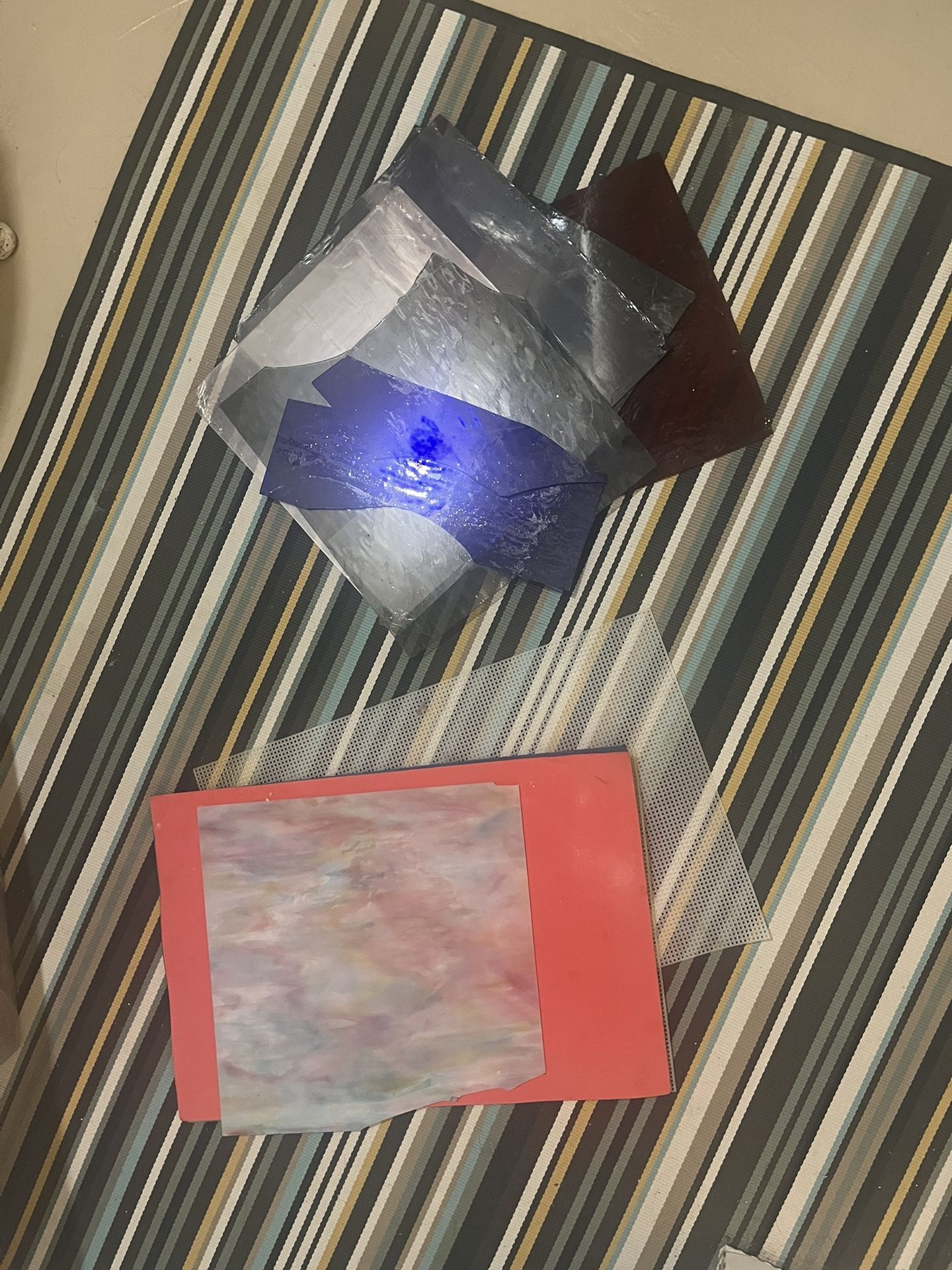 Scrape Colored Glass For Art Projects
