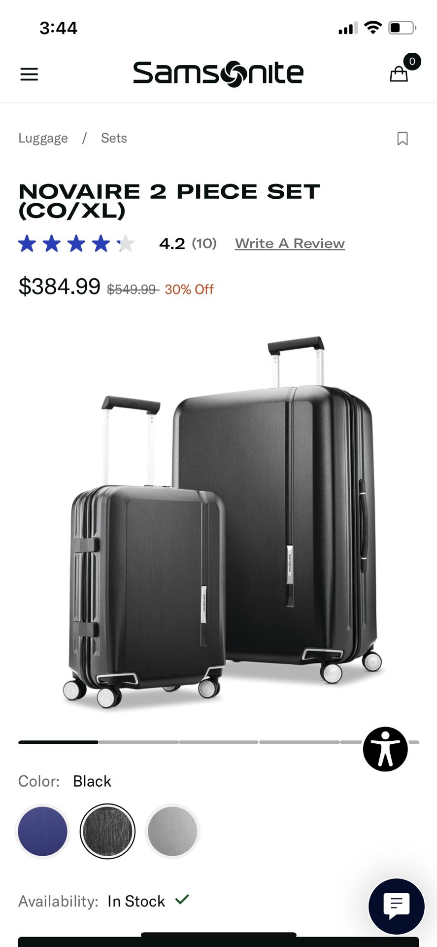 A NOVAIRE 2-Piece Set (CO/L) – Brand New!