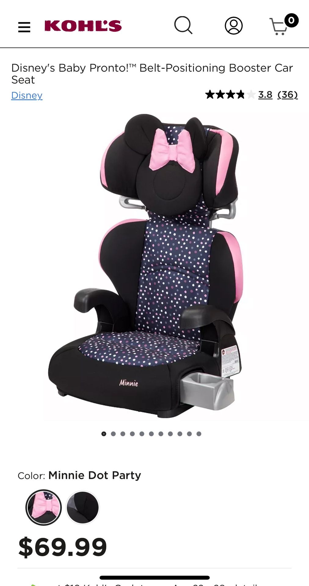Minnie Mouse Booster Seats