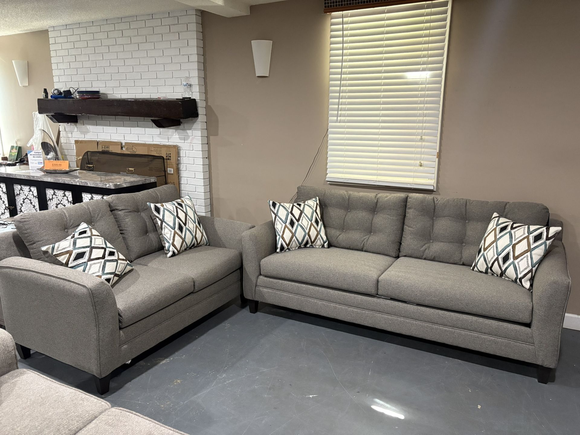 New Sofa & Loveseat Set