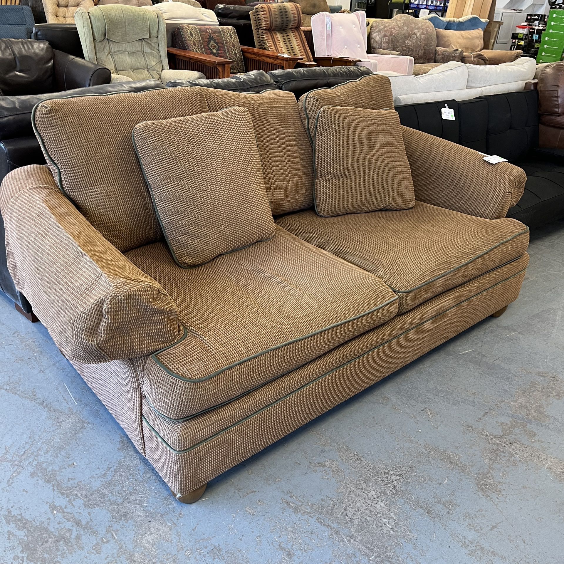 Red Brown Deep Seated Couch (in Store) 
