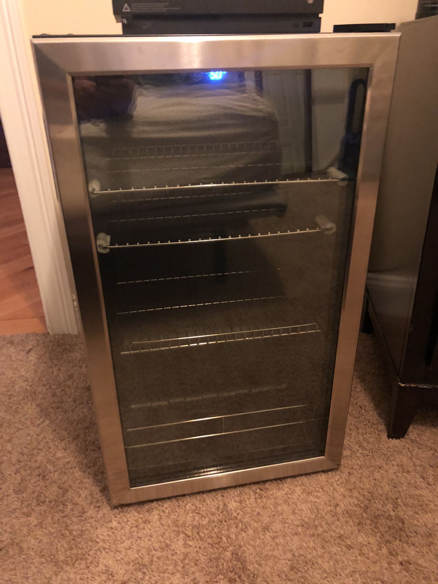 Stainless steel small fridge