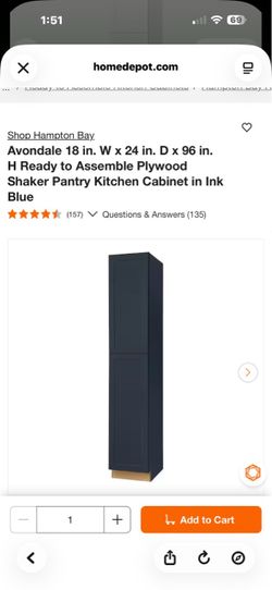 Avondale 18 in. W x 24 in. D x 96 in. H Ready to Assemble Plywood Shaker Pantry Kitchen Cabinet in Fern Green and blue