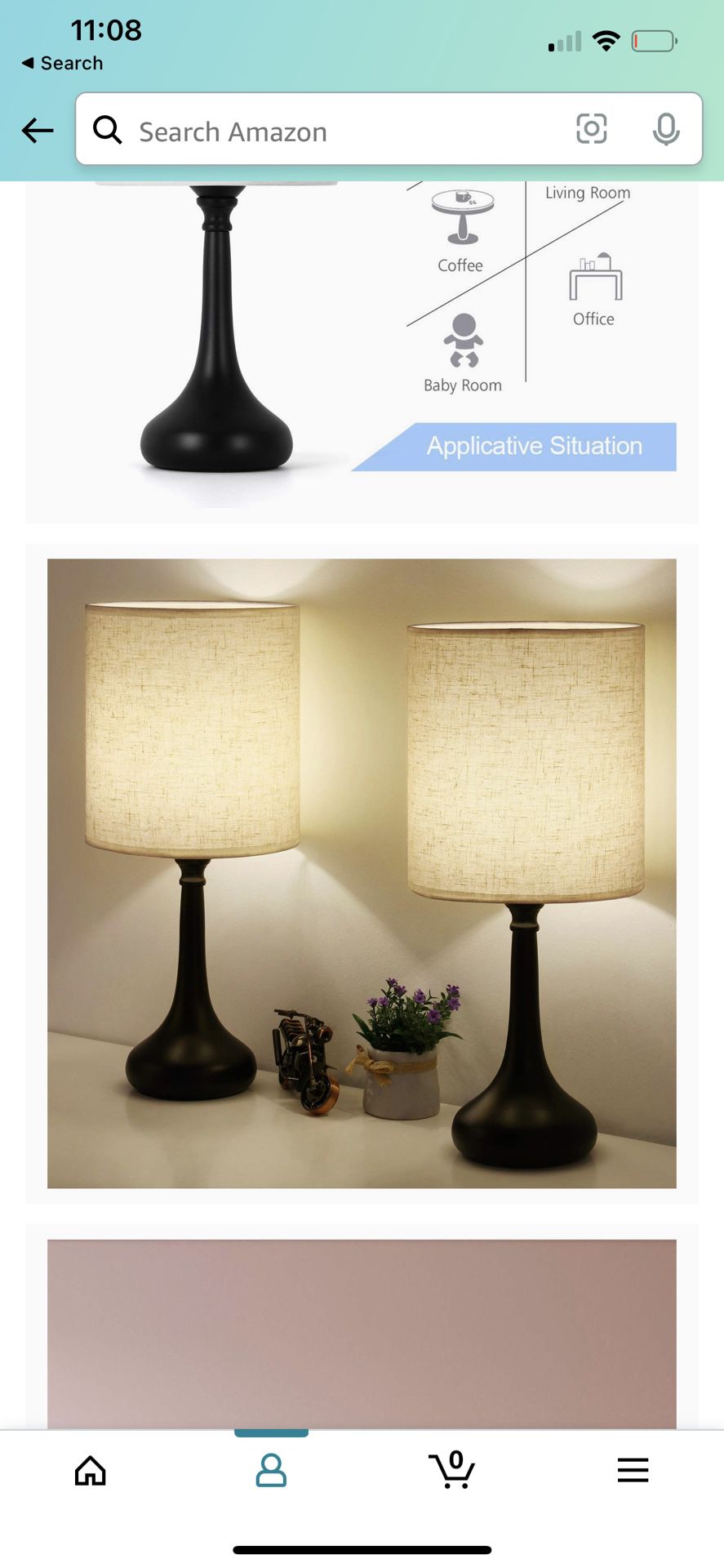 Linen/Metal Table Lamp - Brand New 
