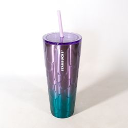 Starbucks 24oz Mermaid Siren Scales Stainless Tumbler Cup Travel Mug w/ Lid