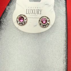 Swarovski Amethyst Hypoallergenic Hand Made Earnings 