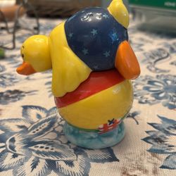 Adorable Duck And Beachball Salt And Pepper Shakers