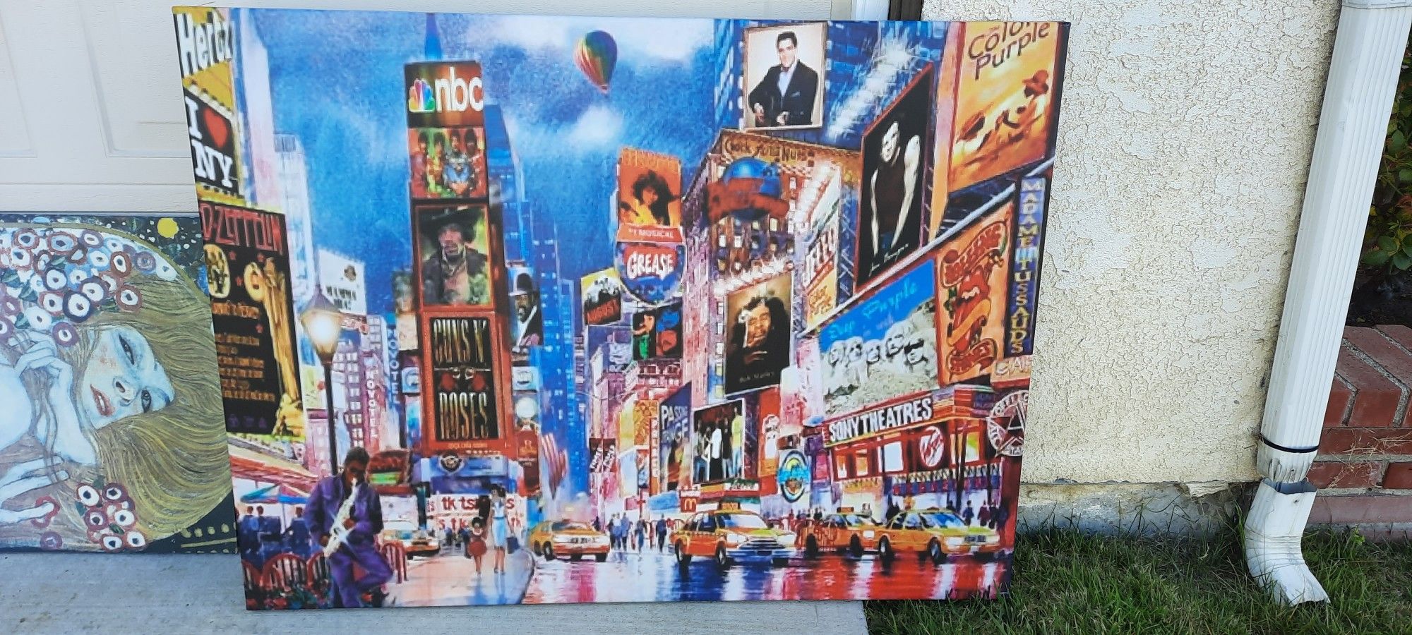 Rock And Roll Times Square Large Print On Canvas
