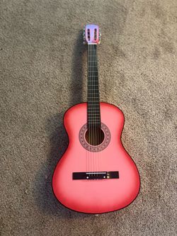 Pink Classical Acoustic Guitar