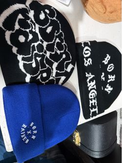 Like new born x raised beanies set of 3