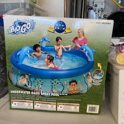 Brand New Inflatable Pool  Never Opened  Comes With Built In Sprayer