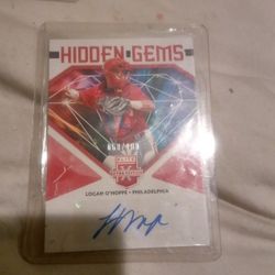 WOW,. LOGAN O'HOPPE PRE-ROOKIE SIGNATURE.   68/100