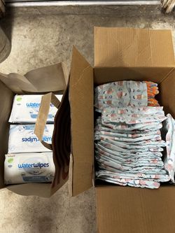Baby diapers and wipes