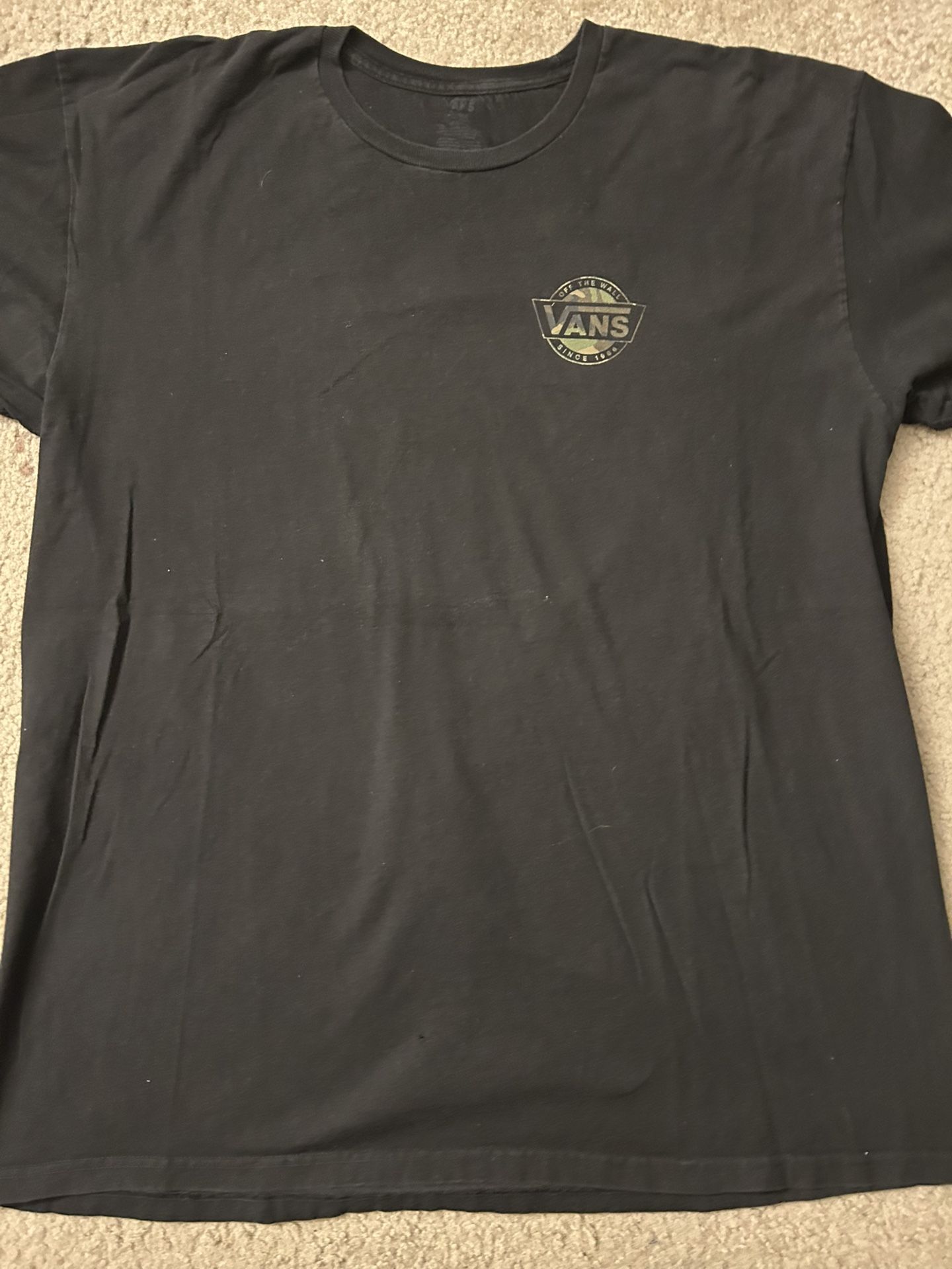 Vans Off The Wall T-Shirt Men Black With Camo