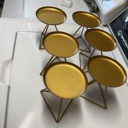 Gold candle holder