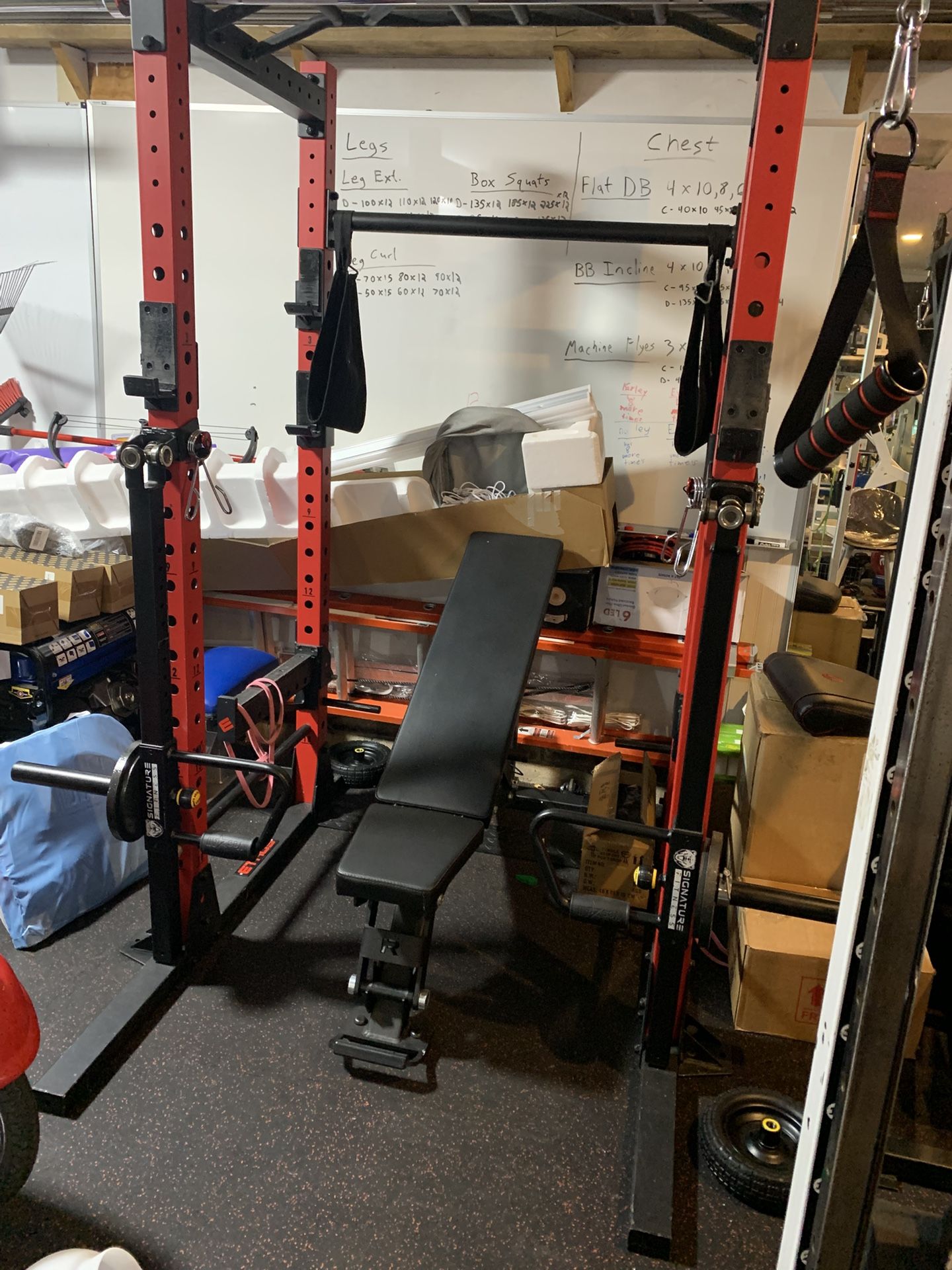 Ethos Squat Rack Cage Weight Lifting Fitness Gym Equipment