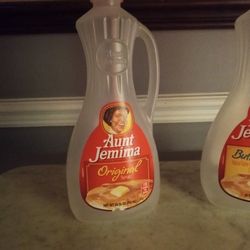 3 Aunt Jemima Syrup Bottles 