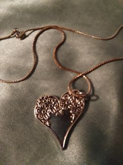 NEW Silver Heart Pendant/Necklaces On 14" Snake Chain.  Will Not Tarnish.