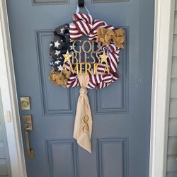 Patriotic God Bless America Wreath