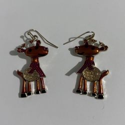 Christmas Reindeer dangle Earrings
