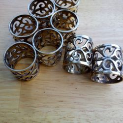 POLISHED BRASS NAPKIN RINGS!!!!