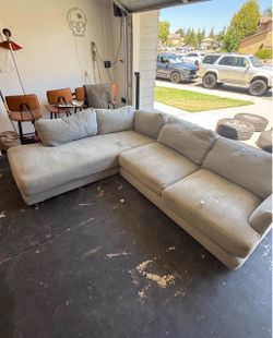 🩶Beautiful West Elm Sectional Couch Sofa W Chaise! Delivery Available!