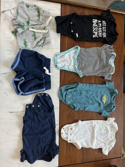 Newborn Clothes $10 Total For 5 Onesies And 2 Shorts