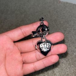 Juicy Couture Crown Heart Locket Necklace 