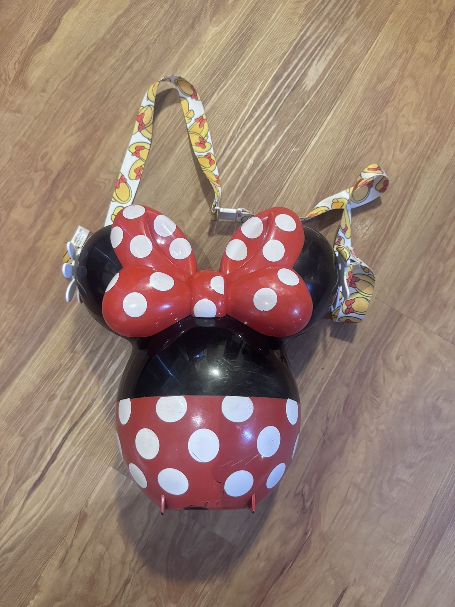 Disney Parks 2019 Minnie Mouse 90th Anniversary Balloon Popcorn Bucket Red Polka