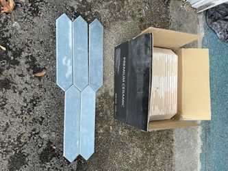 Blue ceramic Tile - Approx 12 Sq Ft