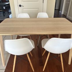 Ikea Dining Table And 4 Chairs + 2 Free Chairs