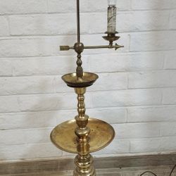 Antique Brass Lamp W/ Arrow 