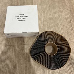 027858 Butyl Sealing Tape Roll 1/8” x 1/2” x 15’ Black Weatherproof NOS