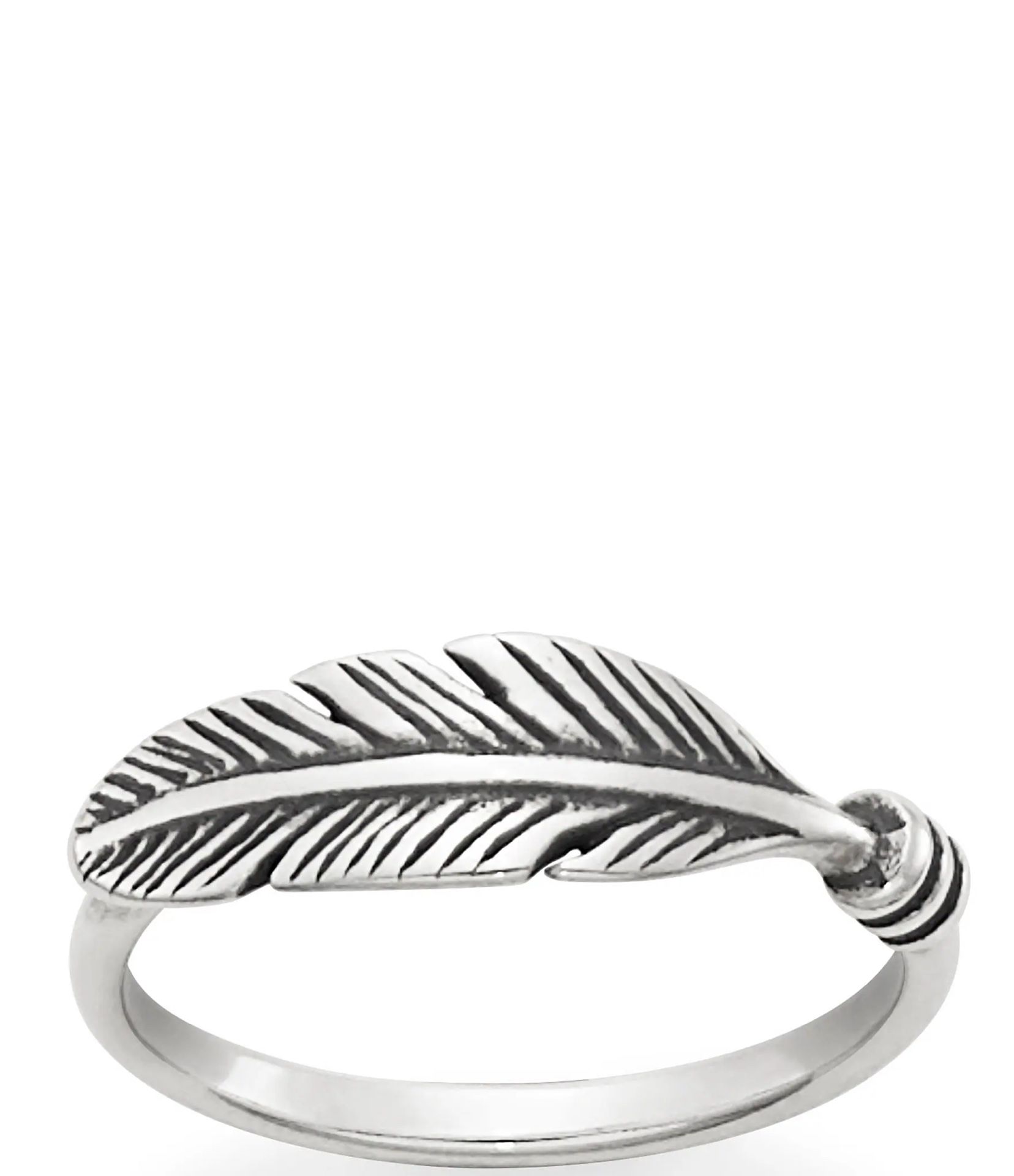 Retired James Avery Delicate Feather Ring - size 4