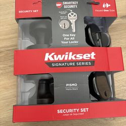 Kwikset Pismo Signature Series Security Set Matte Black New