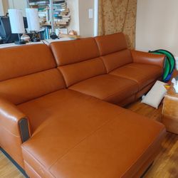 Leather Sofa With Power Recliner