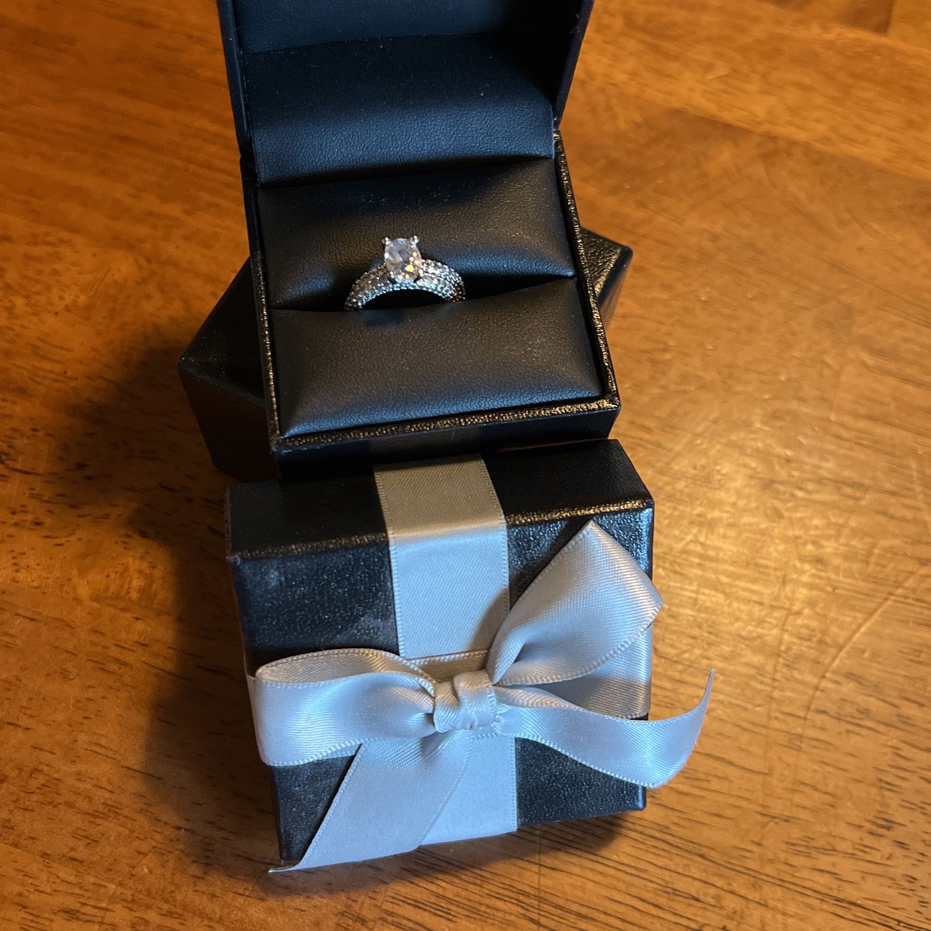 Sterling Silver Wedding Ring Set 925