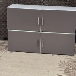 Ikea Besta Brown and white  2 TV’S  night stands 