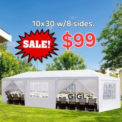 10'x30' Outdoor Canopy Tent Patio Camping Gazebo Storage Shelter Pavilion Cater Party Wedding BBQ Events Tent w/Removable Sidewalls