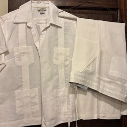 Women’s pant set white linen