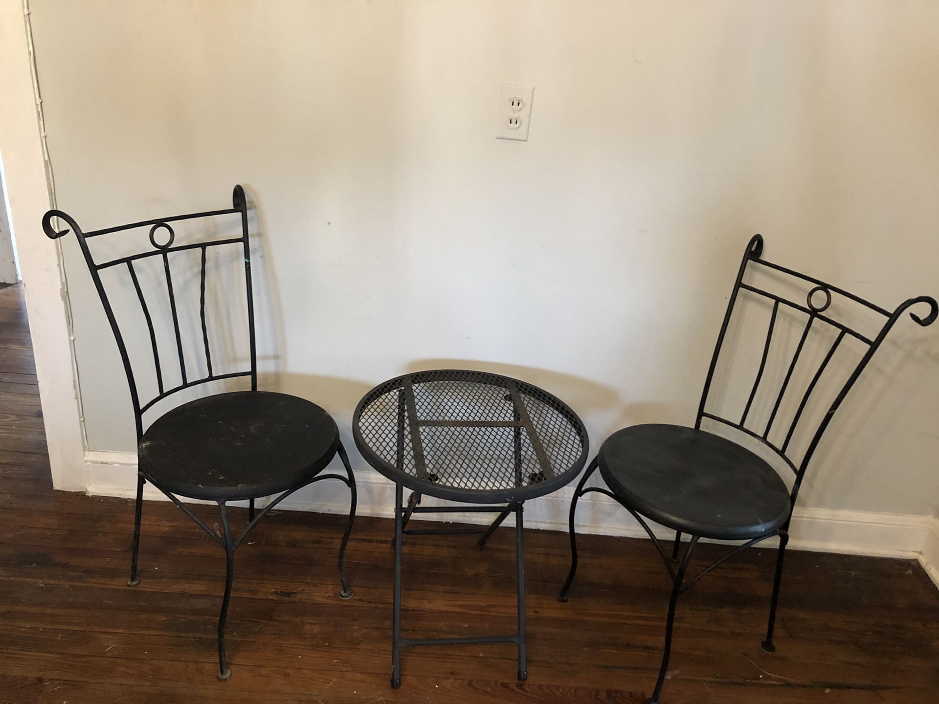 Bar chairs and table