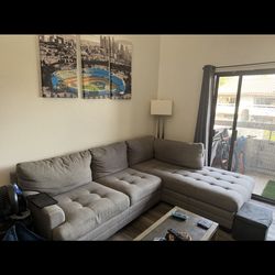 L-shaped living room couch