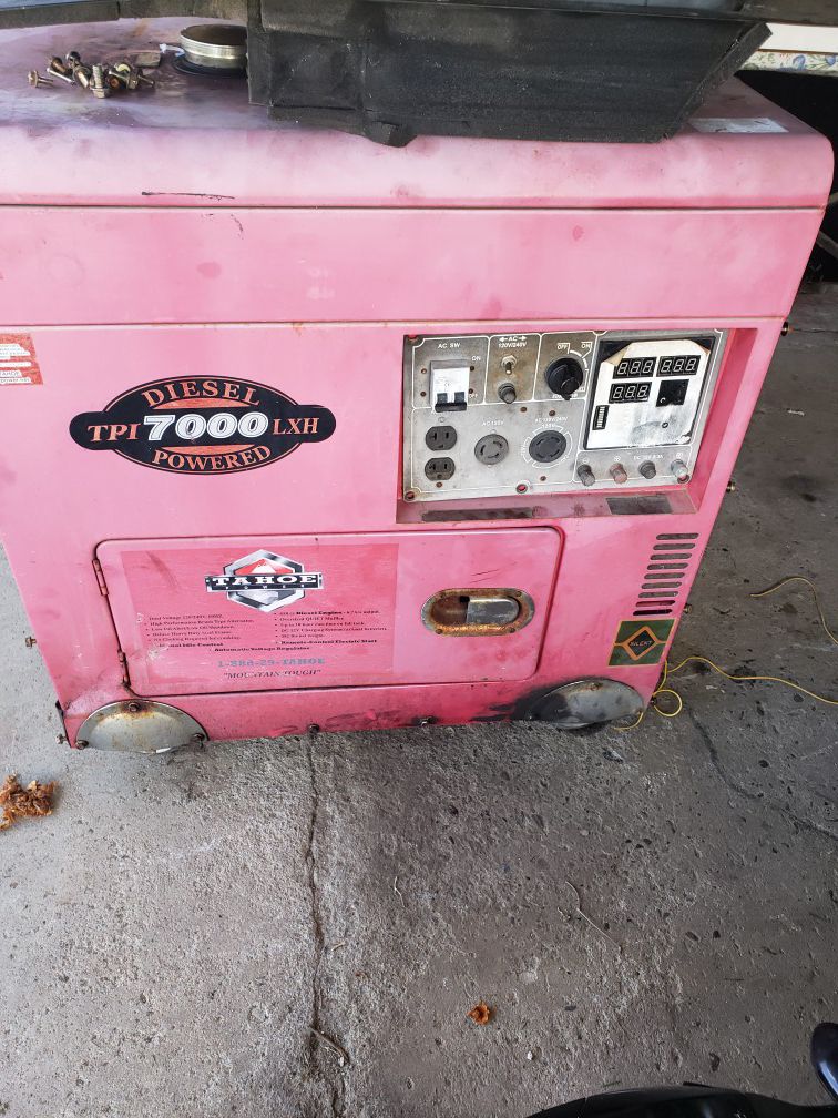 Tahoe diesel generator 7000