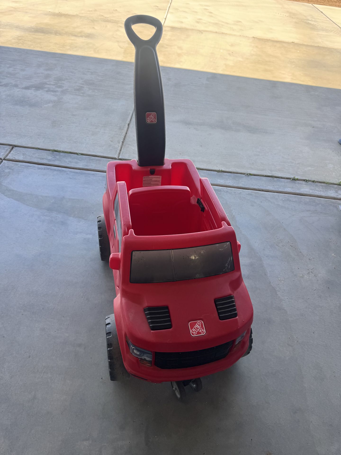 Red ford push up truck