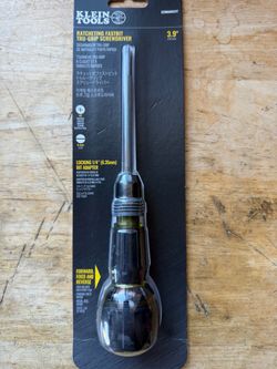 Klein Tools Ratcheting Fastbit Tru-Grip Screwdriver