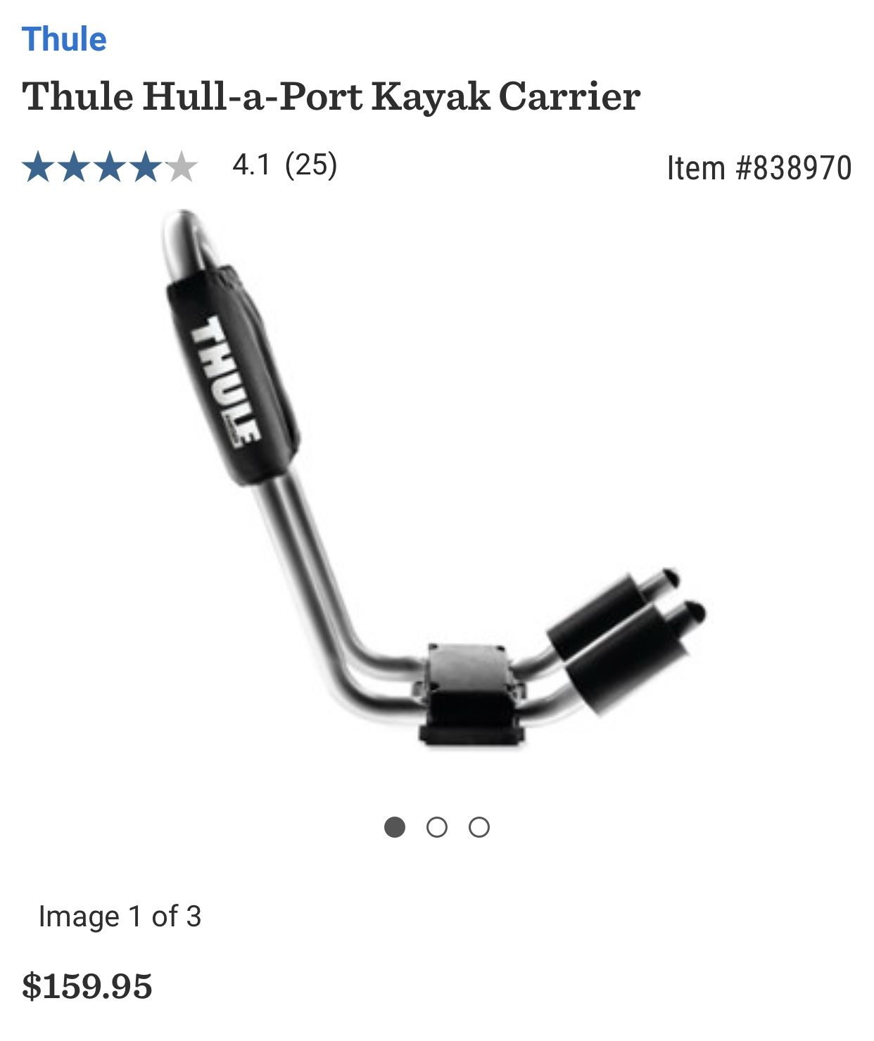 Thule Hull a Port Kayak Carrier